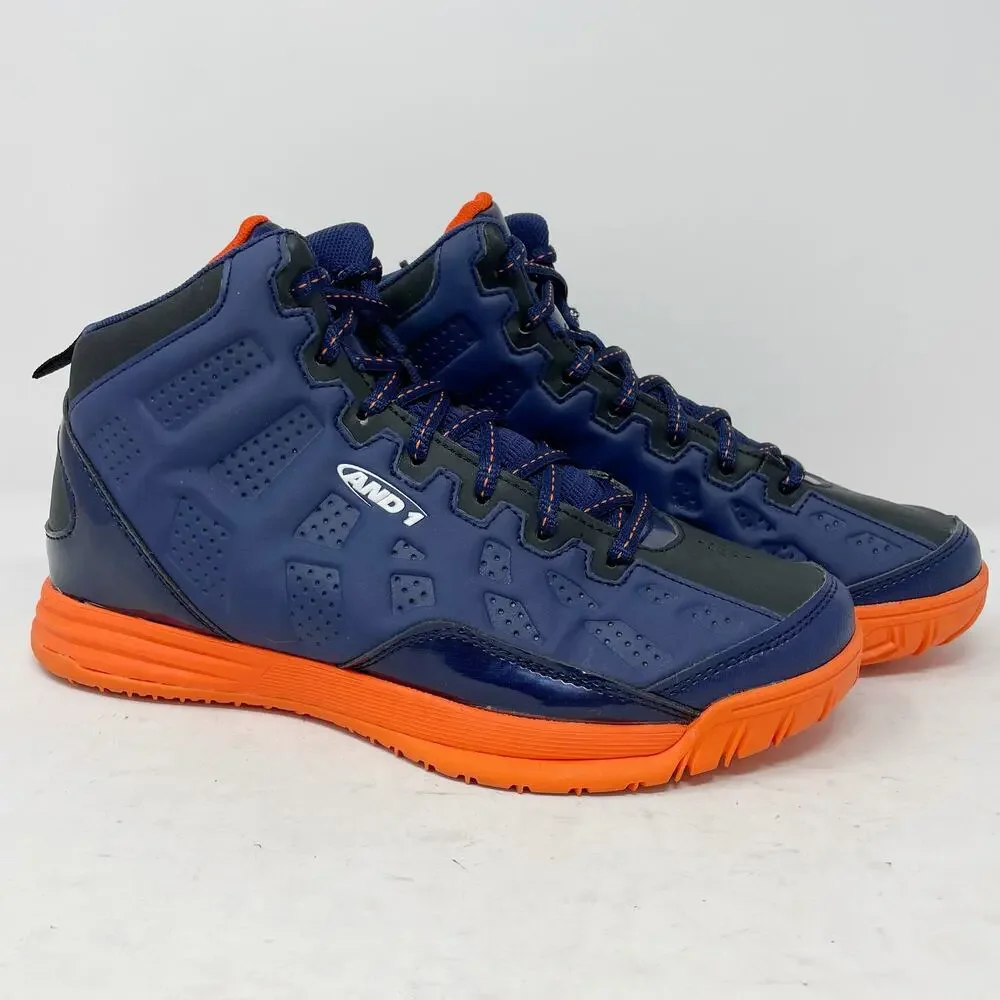 AND1 Show Out Basketball Shoes Blue Black Orange Youth Boys Size 6 *NO INSOLES*